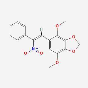 molecular formula C17H15NO6 B11043935 4,7-dimethoxy-5-[(Z)-2-nitro-2-phenylethenyl]-1,3-benzodioxole 
