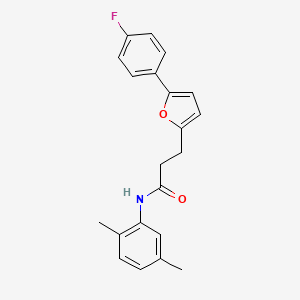 molecular formula C21H20FNO2 B11043961 N-(2,5-dimethylphenyl)-3-[5-(4-fluorophenyl)furan-2-yl]propanamide 