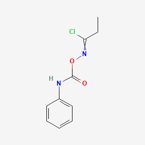molecular formula C10H11ClN2O2 B11043980 N-[(phenylcarbamoyl)oxy]propanimidoyl chloride 