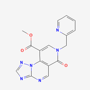 molecular formula C16H12N6O3 B11044047 Methyl 6-oxo-7-(2-pyridylmethyl)-6,7-dihydropyrido[3,4-E][1,2,4]triazolo[1,5-A]pyrimidine-9-carboxylate 