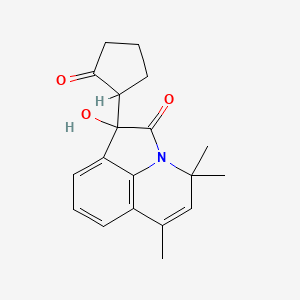 molecular formula C19H21NO3 B11044072 1-hydroxy-4,4,6-trimethyl-1-(2-oxocyclopentyl)-4H-pyrrolo[3,2,1-ij]quinolin-2(1H)-one 