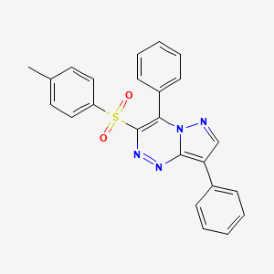 molecular formula C24H18N4O2S B11044076 3-[(4-Methylphenyl)sulfonyl]-4,8-diphenylpyrazolo[5,1-c][1,2,4]triazine 