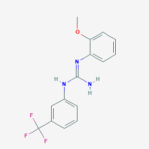 molecular formula C15H14F3N3O B11044146 Guanidine, N-(2-methoxyphenyl)-N'-(3-trifluoromethylphenyl)- 