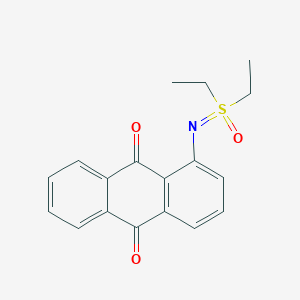 molecular formula C18H17NO3S B11044215 1-{[Diethyl(oxido)-lambda~6~-sulfanylidene]amino}anthracene-9,10-dione 
