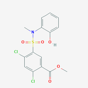 molecular formula C15H13Cl2NO5S B11044396 Methyl 2,4-dichloro-5-[(2-hydroxyphenyl)(methyl)sulfamoyl]benzoate 