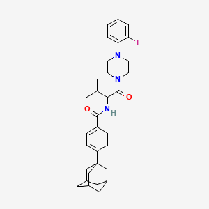 molecular formula C32H40FN3O2 B11044429 N-{1-[4-(2-fluorophenyl)piperazin-1-yl]-3-methyl-1-oxobutan-2-yl}-4-(tricyclo[3.3.1.1~3,7~]dec-1-yl)benzamide 