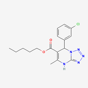 molecular formula C17H20ClN5O2 B11044435 Pentyl 7-(3-chlorophenyl)-5-methyl-4,7-dihydrotetrazolo[1,5-a]pyrimidine-6-carboxylate 