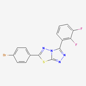 molecular formula C15H7BrF2N4S B11044641 6-(4-Bromophenyl)-3-(2,3-difluorophenyl)[1,2,4]triazolo[3,4-b][1,3,4]thiadiazole 