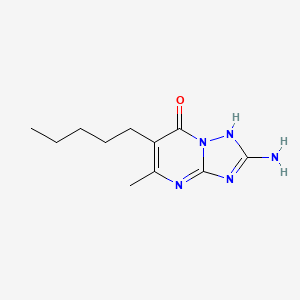 molecular formula C11H17N5O B11044650 2-amino-5-methyl-6-pentyl[1,2,4]triazolo[1,5-a]pyrimidin-7(4H)-one 
