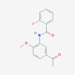 molecular formula C16H14INO3 B11044664 N-(5-acetyl-2-methoxyphenyl)-2-iodobenzamide 
