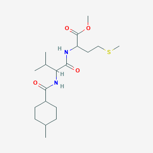 molecular formula C19H34N2O4S B11044685 methyl N-[(4-methylcyclohexyl)carbonyl]valylmethioninate 