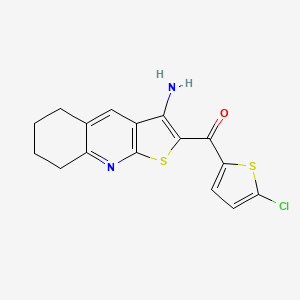 molecular formula C16H13ClN2OS2 B11044754 (3-Amino-5,6,7,8-tetrahydrothieno[2,3-b]quinolin-2-yl)(5-chlorothiophen-2-yl)methanone 