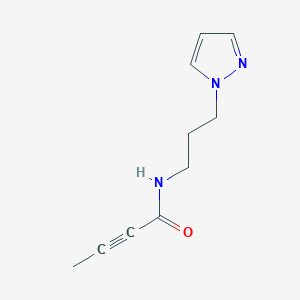molecular formula C10H13N3O B11044810 N-(3-(1H-Pyrazol-1-yl)propyl)but-2-ynamide 