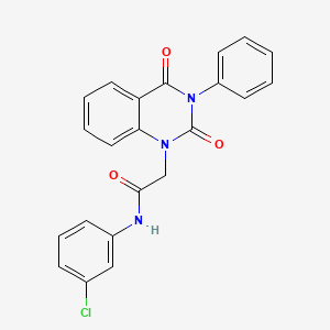 molecular formula C22H16ClN3O3 B11044831 N-(3-chlorophenyl)-2-(2,4-dioxo-3-phenyl-3,4-dihydroquinazolin-1(2H)-yl)acetamide 