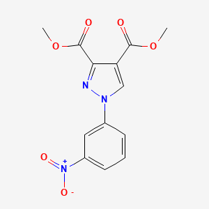 molecular formula C13H11N3O6 B11044962 dimethyl 1-(3-nitrophenyl)-1H-pyrazole-3,4-dicarboxylate 