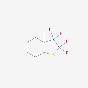 molecular formula C9H12F4S B011045 2,2,3,3-Tetrafluoro-3a-methyl-2,3,4,5,6,7-hexahydro-benzothiophene CAS No. 100333-46-8