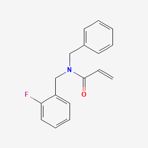 molecular formula C17H16FNO B11045008 N-Benzyl-N-(2-fluorobenzyl)acrylamide 