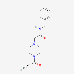 molecular formula C16H19N3O2 B11045017 N-Benzyl-2-(4-propioloylpiperazin-1-yl)acetamide 
