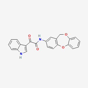 molecular formula C23H16N2O4 B11045049 N-(11H-dibenzo[b,e][1,4]dioxepin-2-yl)-2-(1H-indol-3-yl)-2-oxoacetamide 