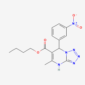 molecular formula C16H18N6O4 B11045063 Butyl 5-methyl-7-(3-nitrophenyl)-4,7-dihydrotetrazolo[1,5-a]pyrimidine-6-carboxylate 