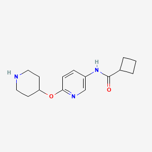 molecular formula C15H21N3O2 B11045084 N-[6-(4-Piperidinyloxy)-3-pyridinyl]cyclobutanecarboxamide 