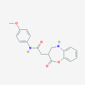 molecular formula C18H18N2O4 B11045106 N-(4-methoxyphenyl)-2-(2-oxo-2,3,4,5-tetrahydro-1,5-benzoxazepin-3-yl)acetamide 