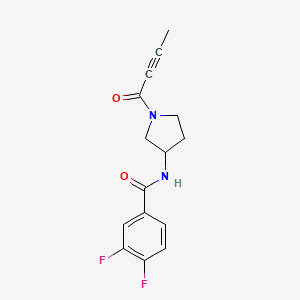 molecular formula C15H14F2N2O2 B11045124 N-[1-(2-Butynoyl)-3-pyrrolidinyl]-3,4-difluorobenzamide 
