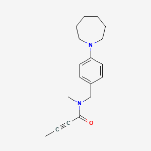 molecular formula C18H24N2O B11045157 N-(4-(Azepan-1-yl)benzyl)-N-methylbut-2-ynamide 