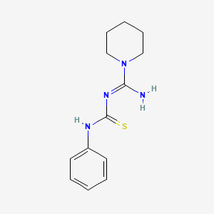 molecular formula C13H18N4S B11045260 N-Imino(piperidino)methyl-N'-phenylthiourea 