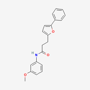 molecular formula C20H19NO3 B11045360 N-(3-methoxyphenyl)-3-(5-phenylfuran-2-yl)propanamide 