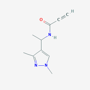 molecular formula C10H13N3O B11045510 N-[1-(13-Dimethyl-1H-pyrazol-4-YL)ethyl]prop-2-ynamide 