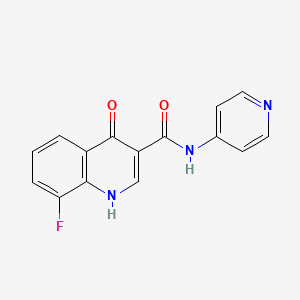 molecular formula C15H10FN3O2 B11045526 8-fluoro-4-hydroxy-N-(pyridin-4-yl)quinoline-3-carboxamide 