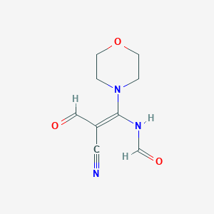 molecular formula C9H11N3O3 B11045587 N-[(1Z)-2-cyano-1-(morpholin-4-yl)-3-oxoprop-1-en-1-yl]formamide 