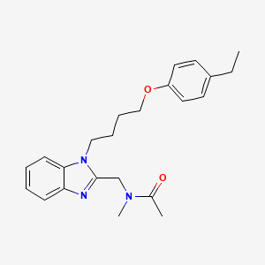 molecular formula C23H29N3O2 B11045607 N-({1-[4-(4-ethylphenoxy)butyl]-1H-benzimidazol-2-yl}methyl)-N-methylacetamide 