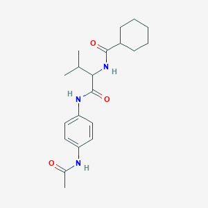 molecular formula C20H29N3O3 B11045626 N-(1-{[4-(acetylamino)phenyl]amino}-3-methyl-1-oxobutan-2-yl)cyclohexanecarboxamide 