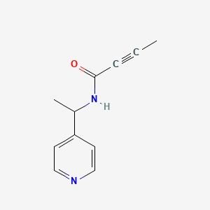 molecular formula C11H12N2O B11045722 N-[1-(Pyridin-4-YL)ethyl]but-2-ynamide 