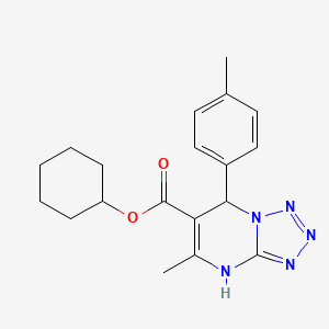 molecular formula C19H23N5O2 B11045796 Cyclohexyl 5-methyl-7-(4-methylphenyl)-4,7-dihydrotetrazolo[1,5-a]pyrimidine-6-carboxylate 