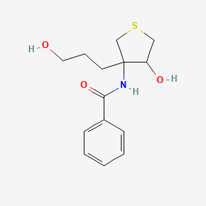 molecular formula C14H19NO3S B11046081 N-[4-hydroxy-3-(3-hydroxypropyl)thiolan-3-yl]benzamide 