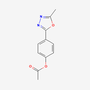 molecular formula C11H10N2O3 B11046289 4-(5-Methyl-1,3,4-oxadiazol-2-yl)phenyl acetate 