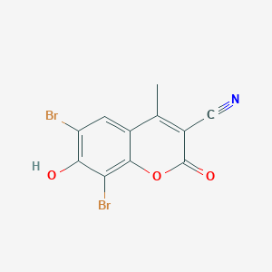 molecular formula C11H5Br2NO3 B11046339 6,8-dibromo-7-hydroxy-4-methyl-2-oxo-2H-chromene-3-carbonitrile 