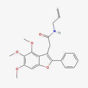 molecular formula C22H23NO5 B11046440 N~1~-Allyl-2-(4,5,6-trimethoxy-2-phenyl-1-benzofuran-3-YL)acetamide 