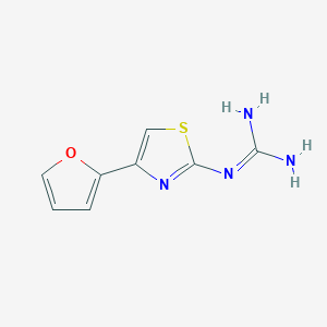 molecular formula C8H8N4OS B11046443 1-[4-(Furan-2-yl)-1,3-thiazol-2-yl]guanidine 