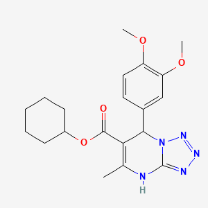 molecular formula C20H25N5O4 B11046482 Cyclohexyl 7-(3,4-dimethoxyphenyl)-5-methyl-4,7-dihydrotetrazolo[1,5-a]pyrimidine-6-carboxylate 