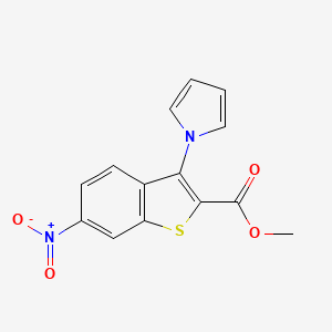 molecular formula C14H10N2O4S B11046668 methyl 6-nitro-3-(1H-pyrrol-1-yl)-1-benzothiophene-2-carboxylate 
