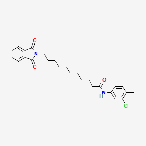 molecular formula C26H31ClN2O3 B11046720 N-(3-chloro-4-methylphenyl)-11-(1,3-dioxo-1,3-dihydro-2H-isoindol-2-yl)undecanamide 