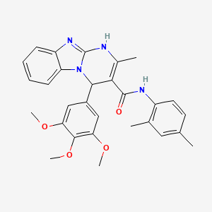 molecular formula C29H30N4O4 B11046981 N-(2,4-dimethylphenyl)-2-methyl-4-(3,4,5-trimethoxyphenyl)-1,4-dihydropyrimido[1,2-a]benzimidazole-3-carboxamide 
