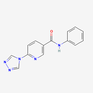 molecular formula C14H11N5O B11047019 N-phenyl-6-(4H-1,2,4-triazol-4-yl)pyridine-3-carboxamide 