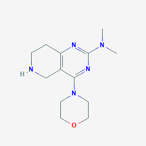 molecular formula C13H21N5O B11047061 N,N-Dimethyl-4-(morpholin-4-yl)-5H,6H,7H,8H-pyrido[4,3-d]pyrimidin-2-amine 
