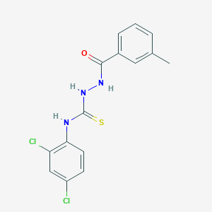 molecular formula C15H13Cl2N3OS B11047233 N-(2,4-dichlorophenyl)-2-[(3-methylphenyl)carbonyl]hydrazinecarbothioamide 