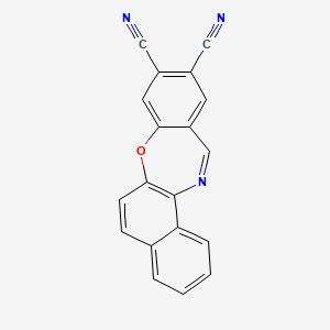 molecular formula C19H9N3O B11047320 10-Cyanonaphtho[2,1-B][1,4]benzoxazepin-9-YL cyanide 